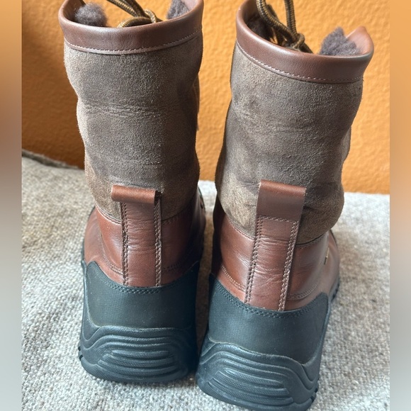 UGG Brown “”Adirondack Il” Shearling Lined Weatherproof Leather Boots Women’s 8 - Picture 5 of 15